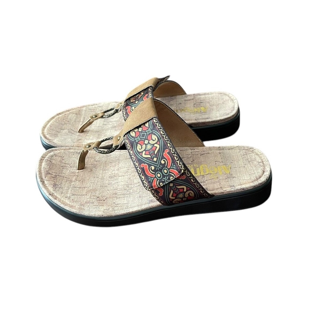 Alegria Moxi Sandal Women's 6.5 Free Spirit Saddle Slide Thong 37 EU Boho